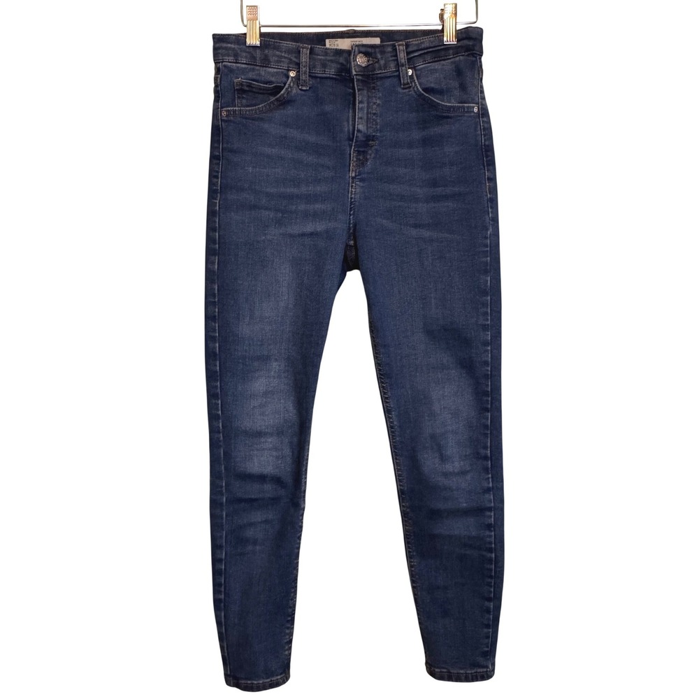 Topshop Moto Jamie‎ Womens Y2k Dark Wash Mid Rise Skinny Denim Jeans Blue 28X30